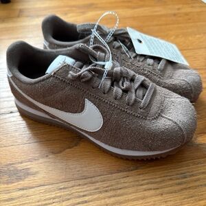 Brown and White Nike Cortez Trainers
